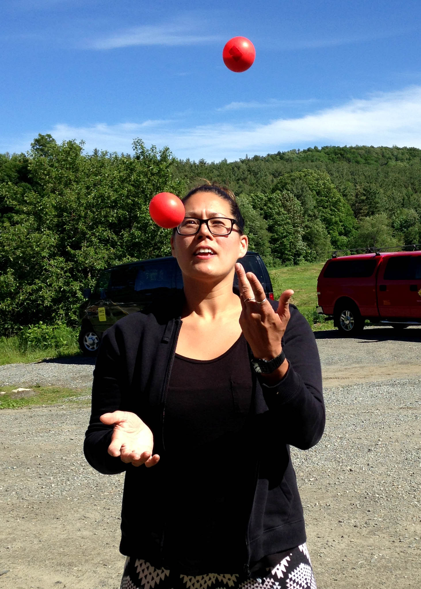 Me, "juggling"